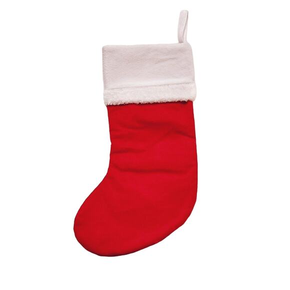 Reindeer Red White Christmas Stocking 17" Personalized Name Melissa Monogrammed - Picture 3 of 4